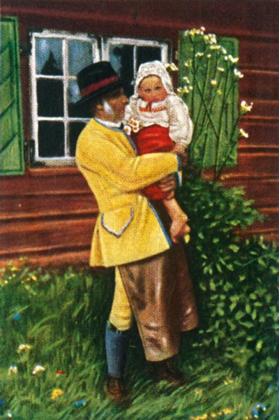 Szwedzi w strojach ludowych, ok. 1928 r. autorstwa Unbekannt