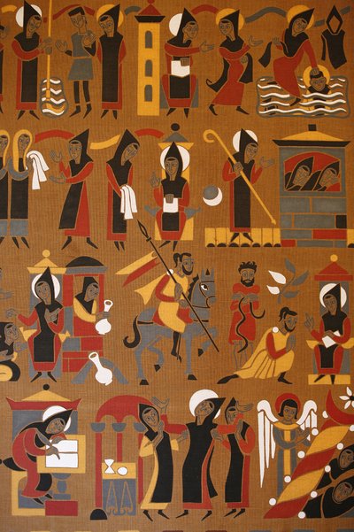 Gobelin w opactwie Saint-Pierre de Solesmes: Życie św. Benedykta, Solesmes, Francja autorstwa Unbekannt