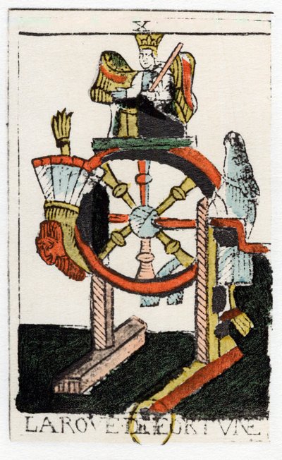 Karta tarota Koła Fortuny, Noblet Tarot, XVII wiek. autorstwa Unbekannt
