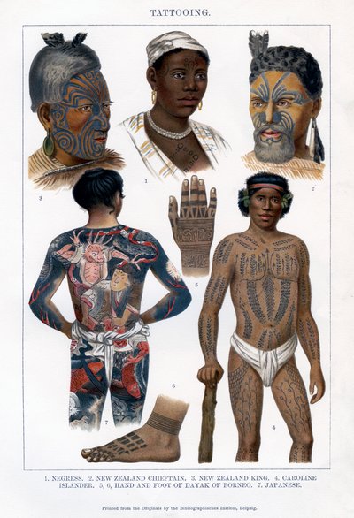 Tatuowanie, 1800-1900 autorstwa Unbekannt