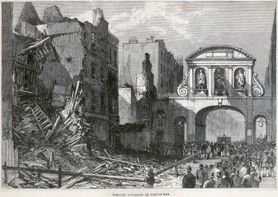 Temple Bar, Londyn, 1877 autorstwa Unbekannt