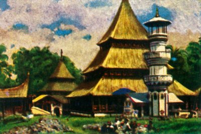 Świątynia w Kota Baru, wschodnia Sumatra, ok. 1928. autorstwa Unbekannt