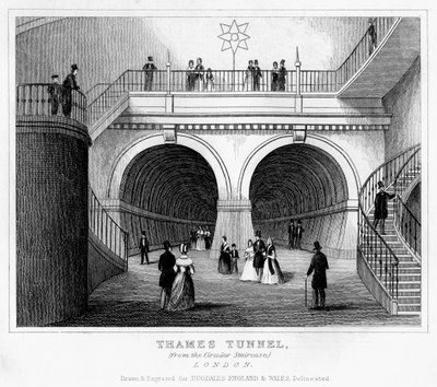 Tunel Tamizy, Londyn, XIX w. autorstwa Unbekannt