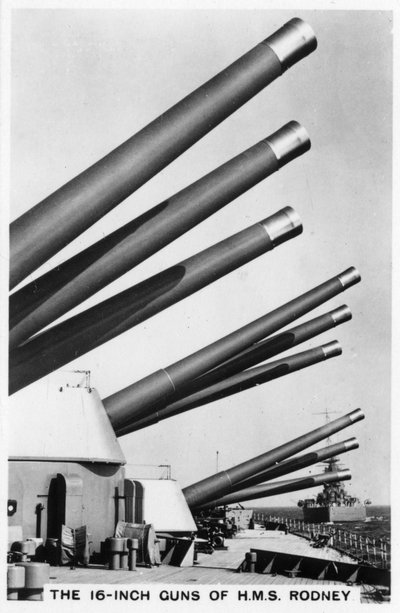 16-calowe działa pancernika HMS Rodney, 1937 autorstwa Unbekannt