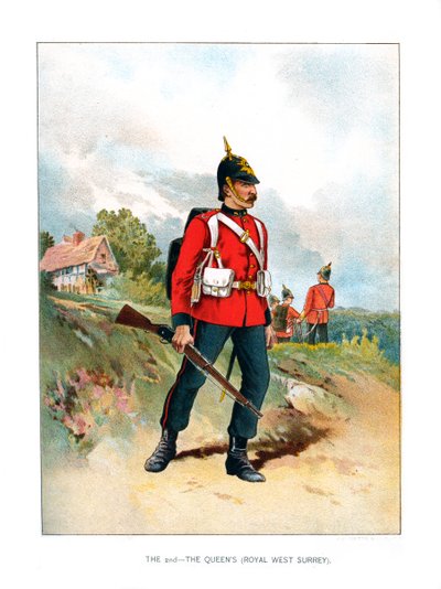 II, The Queens Royal West Surrey, ok. 1890 r. autorstwa Unbekannt