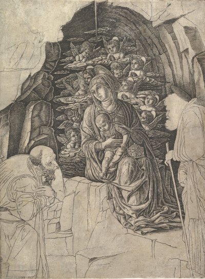 Adoracja Trzech Króli, ca. 1475-80. autorstwa Unbekannt