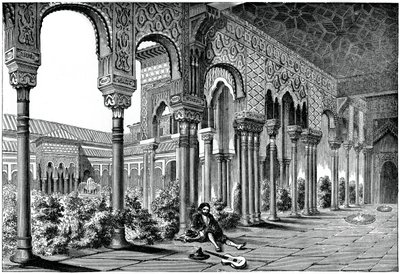 Pałac Alhambra, Granada, Hiszpania, 1870 autorstwa Unbekannt