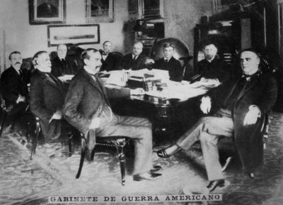 Gabinet wojny amerykańskiej, 1898 r autorstwa Unbekannt