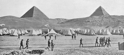 Wojska australijskie w Egipcie obozowały w pobliżu piramid, 1914 autorstwa Unbekannt