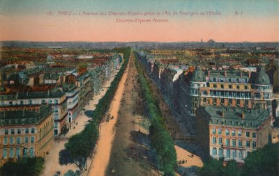 Avenue des Champs-Elysees, Paryż, ok. 1920 autorstwa Unbekannt