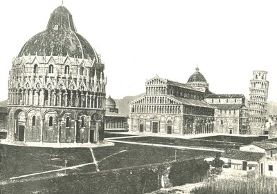 Baptysterium, Katedra i Krzywa Wieża, Piza, Włochy, 1895. autorstwa Unbekannt
