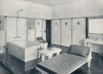 Łazienka w Pałacu Stocleta, Bruksela, Belgia, c1914 autorstwa Unbekannt