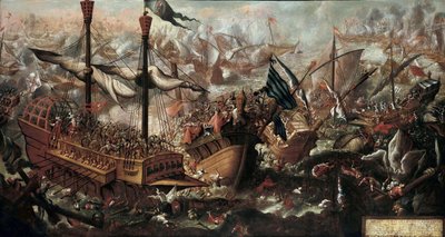 Bitwa pod Lepanto, XVII wiek autorstwa Unbekannt