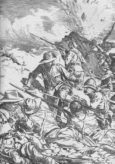 Bitwa pod Spion Kop, wojna burska, Republika Południowej Afryki, 1900 1906 autorstwa Unbekannt