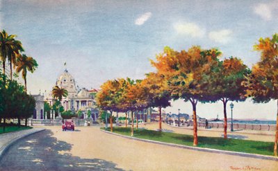 Piękna Beira Mar Drive - zbliża się do Wspaniałego Pałacu Monroe, 1914 autorstwa Unbekannt