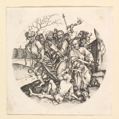 Kopia Zdrada Chrystusa w rondlu, ca. 1435-1491. autorstwa Unbekannt