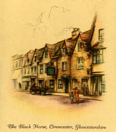 Czarny koń, Cirencester, Gloucestershire, 1936. autorstwa Unbekannt