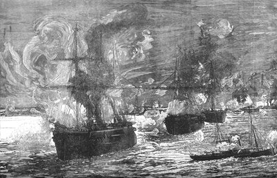 Bombardowanie Aleksandrii, 1882, ok. 1882-85 autorstwa Unbekannt