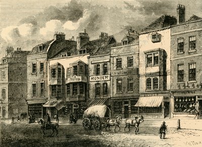 Borough, High Street, 1825, ok. 1878. autorstwa Unbekannt