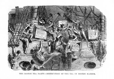 Boston Tea Party, 16 grudnia 1773, 1872 autorstwa Unbekannt