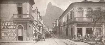 Końcówka Botafogo modnej Rua Sao Clemente. Corcovado w oddali, 1914 autorstwa Unbekannt