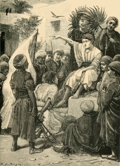 Chłopiec Cyrus grający króla, 1890. autorstwa Unbekannt