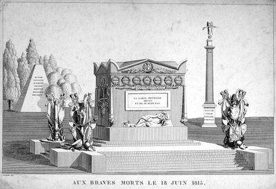 Dzielni umarli z 18 czerwca 1815, XIX w. autorstwa Unbekannt