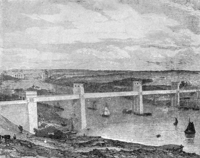 Most rurowy Britannia przez cieśninę Menai, 1850..., 1901. autorstwa Unbekannt