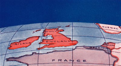Wyspy Brytyjskie i Europa Północna w południe w środku zimy 1935 autorstwa Unbekannt