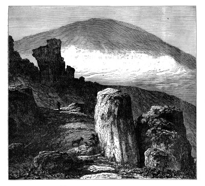 Brocken lub Blocksberg, Góry Harz, Niemcy, ok. 1890 r. autorstwa Unbekannt