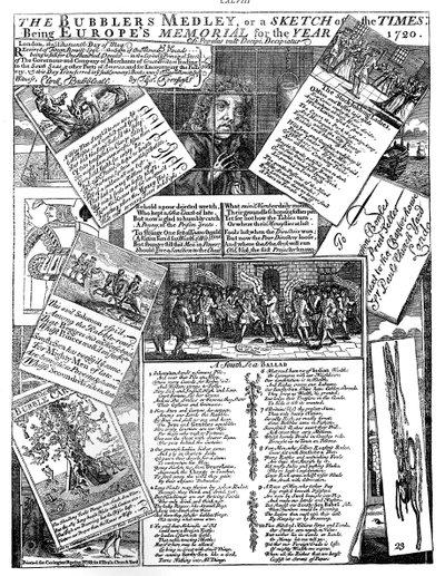 Bubblers Medley, czyli szkic czasów, 1720 autorstwa Unbekannt