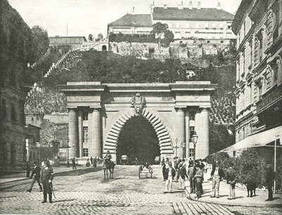 Tunel zamkowy Buda, Budapeszt, Austro-Węgry, 1895. autorstwa Unbekannt