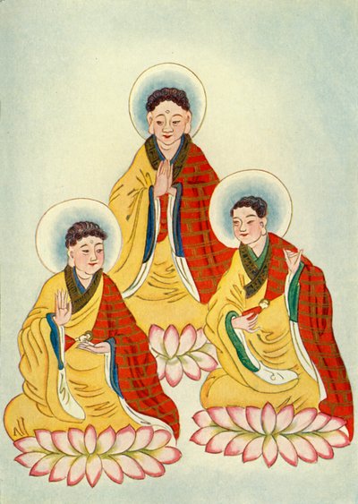 „Triada buddyjska”, 1922. autorstwa Unbekannt