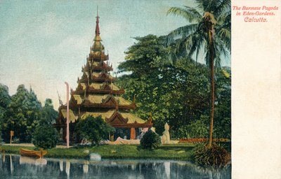 Birmańska Pagoda w Eden-Gardens. Kalkuta, ok. 1900 autorstwa Unbekannt
