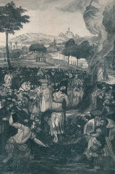 Spalenie Jana Hussa przez Sobór w Konstancji, 6 lipca 1415, 1907 autorstwa Unbekannt