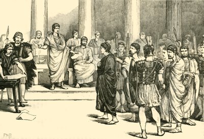 Konspiratorzy katylinariańscy przed senatem, 1890. autorstwa Unbekannt