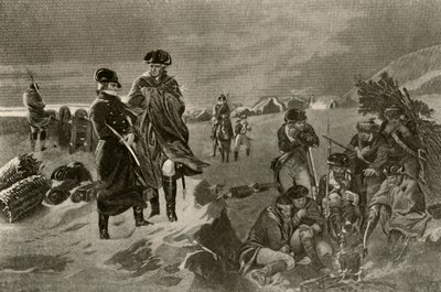 Obóz w Valley Forge. Płaszcze oficerskie i koce holenderskie dla żołnierzy, ok. 1777, 1937. autorstwa Unbekannt