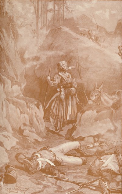 Kantyniera 26 Pułku Wspinającego się po Skałach w Busaco, 1810, 1896. autorstwa Unbekannt