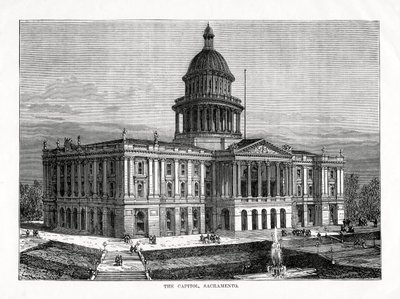 Kapitol, Sacramento, Kalifornia, USA, 1877 r. autorstwa Unbekannt