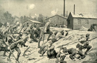 Zdobycie Johannesburga: atak strażników w Germiston, 1901. autorstwa Unbekannt