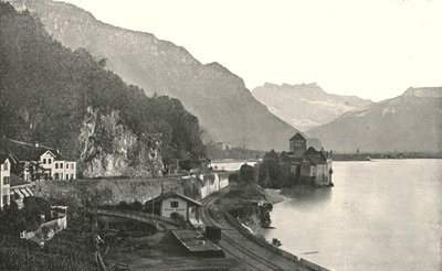 Zamek w Chillon, Szwajcaria, 1895. autorstwa Unbekannt