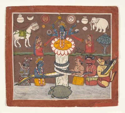 Ubijanie Oceanu Mleka, ca. 1780-90. autorstwa Unbekannt