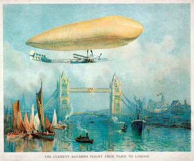 „Lot Clementa-Bayarda z Paryża do Londynu”, ok. 1908 r. autorstwa Unbekannt