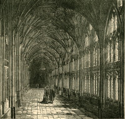 Cloisters of Gloucester Cathedral, 1898. autorstwa Unbekannt