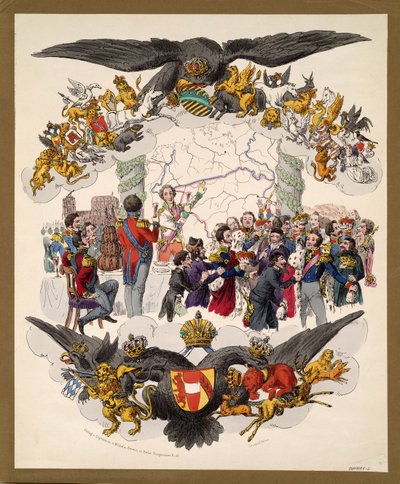 Kongres Karykatury Wiedeńskiej, 1815 autorstwa Unbekannt