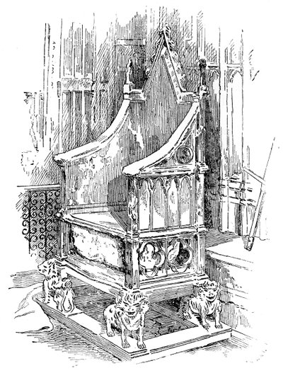 Krzesło koronacyjne, Opactwo Westminsterskie, Londyn, 1900 autorstwa Unbekannt