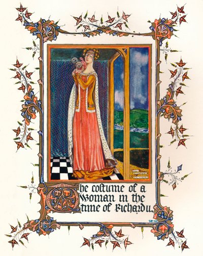 Strój kobiety w czasach Ryszarda II, ok. XIV w., 1904 r. autorstwa Unbekannt
