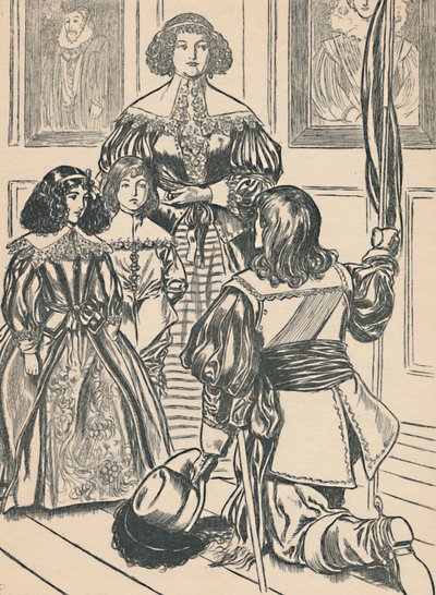 Hrabina odbiera sztandary, ok. 1907 r. autorstwa Unbekannt