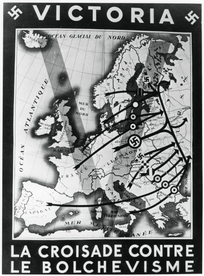 Krucjata przeciw bolszewizmowi, francuski plakat propagandowy Vichy, 1941 autorstwa Unbekannt
