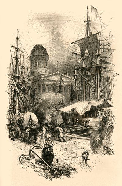 Urząd Celny, Liverpool, połowa XIX wieku. autorstwa Unbekannt